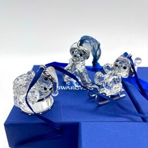 Swarovski Crystal Angel Ornaments with Blue Accents